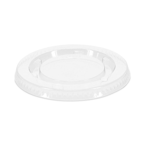 Pactiv Plastic Portion Cup Lid, Fits 1.5 Oz To 2.5 Oz Cups, Clear, 100/Pack, 24 Packs/Carton
