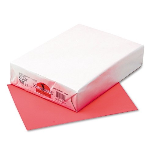 Pacon Kaleidoscope Multipurpose Paper, 24 Lb Bond Weight, 8.5 X 11, Hyper Coral Red, 500/Ream