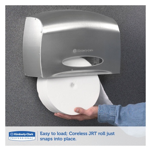 Scott Pro Coreless Jumbo Roll Tissue Dispenser, Ez Load, 14.38 X 6 X 9.75, Stainless Steel