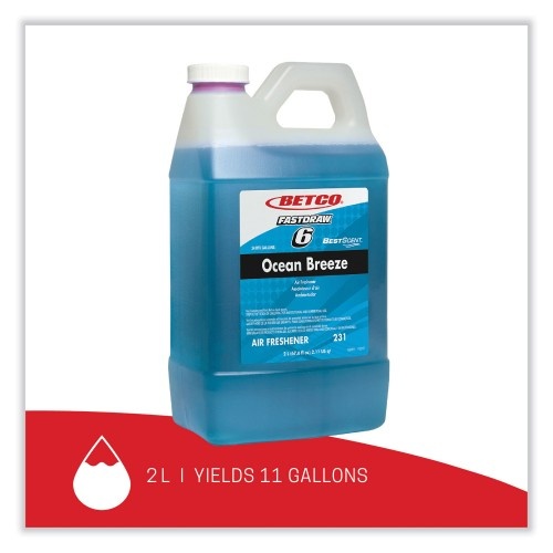 Betco Bestscent Ocean Breeze Deodorizer, Ocean Breeze Scent, 67.6 Oz Fastdraw Bottle, 4/Carton