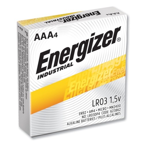 Energizer Industrial Alkaline Aaa Batteries, 1.5V, 24/Box