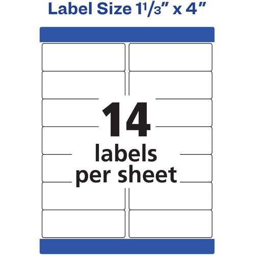 Avery® 1-1/3" X 4" Labels, Ultrahold, 7,000 Labels