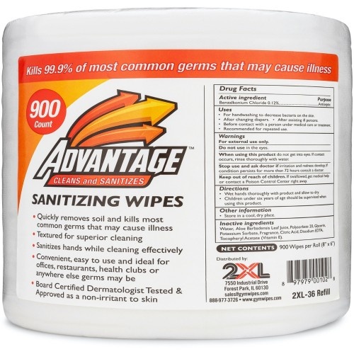 Gymwipes Advantage 2Xl Advantage Sanitizing Wipes
