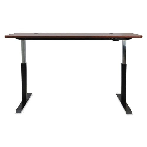 Alera Adaptivergo Sit-Stand Pneumatic Height-Adjustable Table Base, 59.06" X 28.35" X 26.18" To 39.57", Black