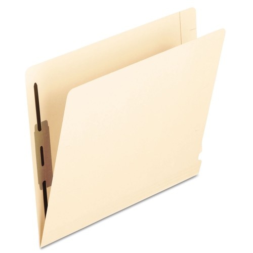 Pendaflex Manila Laminated End Tab Folders With Two Fasteners, Straight Tab, Letter Size, 14 Pt. Manila, 50/Box