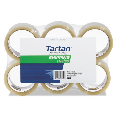 Tartan 3710 Packaging Tape, 3" Core, 1.88" X 54.6 Yds, Clear, 6/Pack