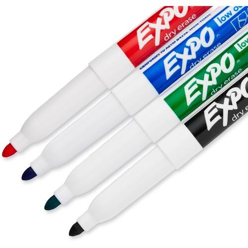 Low-Odor Dry-Erase Marker, Extra-Fine Bullet Tip, Black