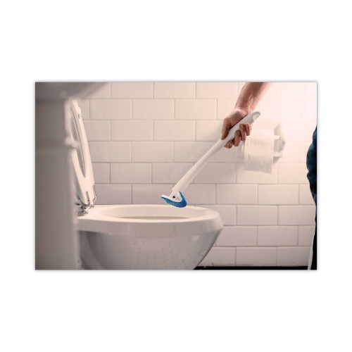 Scotch-Brite Toilet Scrubber Starter Kit, 1 Handle And 5 Scrubbers, White/Blue