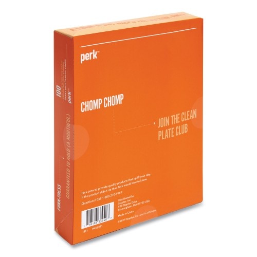 Perk Heavyweight Plastic Cutlery, Fork, White, 100/Pack