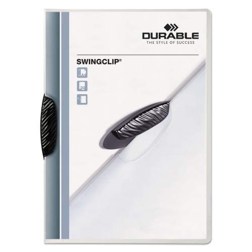 Durable Swingclip Clear Report Cover, Swing Clip, 8.5 X 11, Clear/Clear, 5/Pack