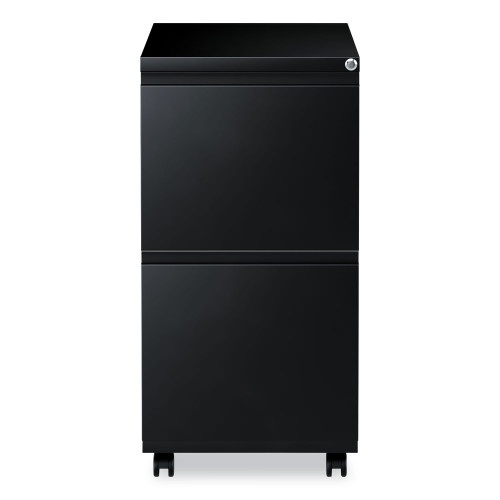 Alera File Pedestal With Full-Length Pull, Left Or Right, 2 Legal/Letter-Size File Drawers, Black, 14.96" X 19.29" X 27.75"