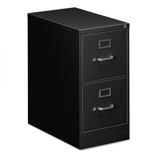 Alera Two-Drawer Economy Vertical File, 2 Letter-Size File Drawers, Black, 15" X 25" X 28.38"