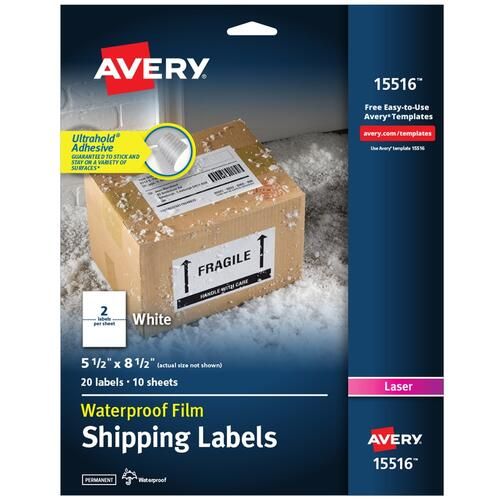 Avery Weatherproof Mailing Labels - Trueblock
