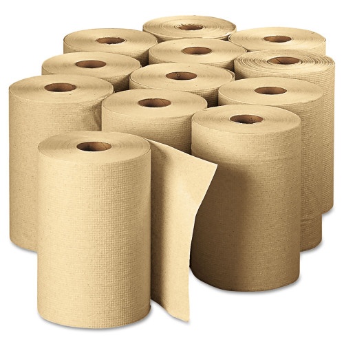 Georgia Pacific Professional Pacific Blue Basic Nonperforated Paper Towels, 1-Ply, 7.88 X 350 Ft, Brown, 12 Rolls/Carton