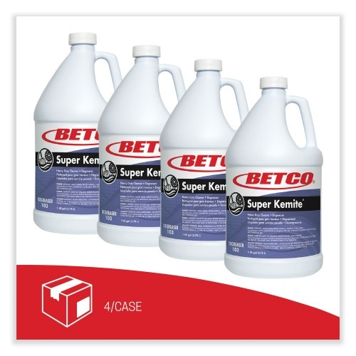 Betco Super Kemite Butyl Degreaser, Cherry Scent, 1 Gal Bottle, 4/Carton