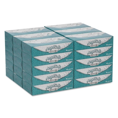 Georgia-Pacific Premium Facial Tissues, 2-Ply, White, 100 Sheets/Flat Box, 30 Boxes/Carton