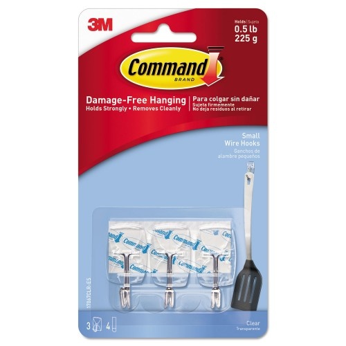 Command Clear Hooks And Strips, Small, Plastic/Metal, 0.5 Lb