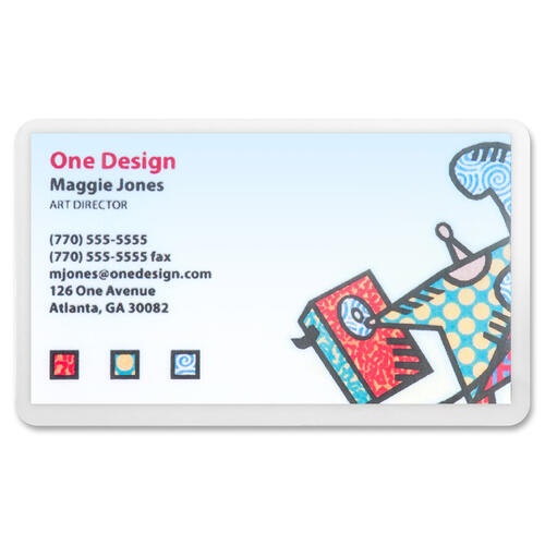 Business Source 5 Mil Business Card Laminating Pouches