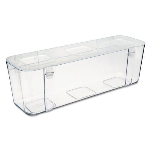 Deflecto Stackable Caddy Organizer, Large, Plastic, 13.24 X 4 X 4.38, White