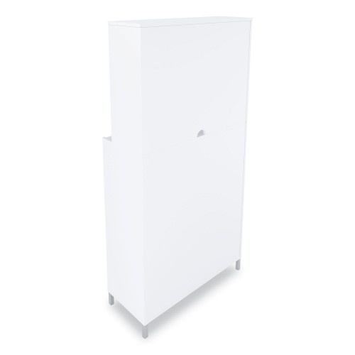 Union & Scale Essentials Laminate Bookcase, Five-Shelf, 35.8W X 14.9D X 72H, White