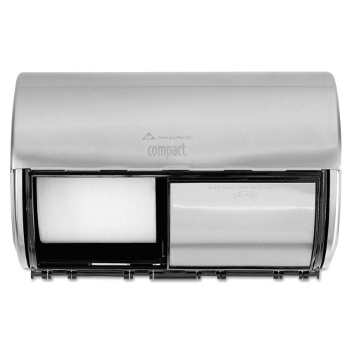 Georgia Pacific Professional Compact Coreless Side-By-Side 2-Roll Dispenser, 10.13 X 6.75 X 7.13, Stainless Steel