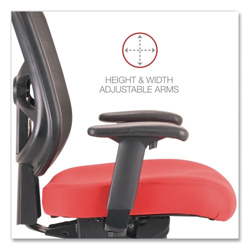 Alera Elusion Series Mesh Mid-Back Swivel/Tilt Chair, Supports Up To 275 Lb, 17.9" To 21.8" Seat Height, Red