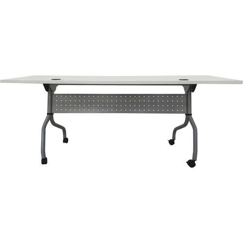 Lorell White Laminate Flip Top Training Table