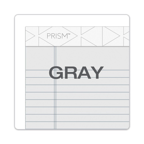 Tops Prism + Colored Writing Pads, Narrow Rule, 50 Pastel Gray 5 X 8 Sheets, 12/Pack