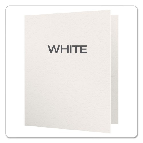 Oxford Twin-Pocket Folders With 3 Fasteners, Letter, 1/2" Capacity, White, 25/Box