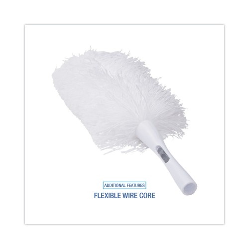 Boardwalk Microfeather Duster, Microfiber Feathers, Washable, 23", White