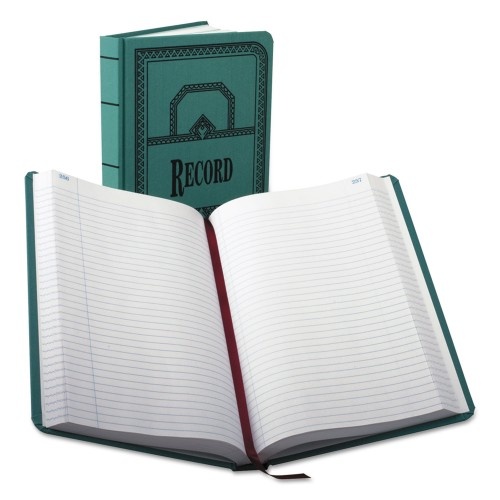 Boorum & Pease Record/Account Book, Record Rule, Blue Cover, 500 Pages, 12 1/8 X 7 5/8