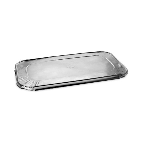 Pactiv Aluminum Steam Table Pan Lid, Fits One-Third Size Pan, 6.19 X 12.31 X 0.5, 200/Carton