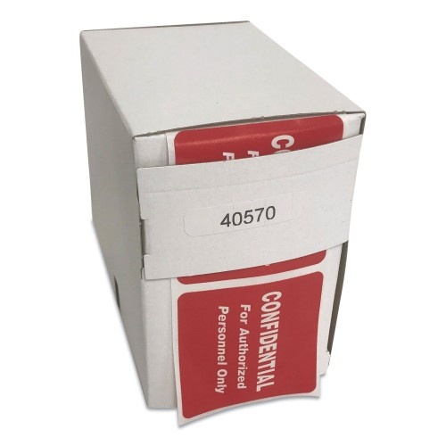 Tabbies Hipaa Labels, Confidential For Authorized Personnel Only, 2 X 2, Red, 500/Roll