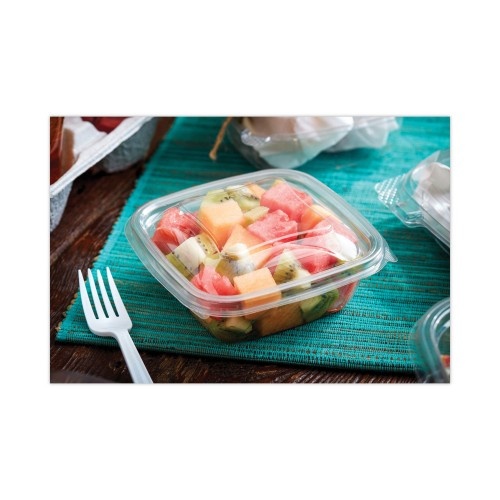 Pactiv Earthchoice Square Recycled Bowl, 12 Oz, 5 X 5 X 1.63, Clear, Plastic, 504/Carton