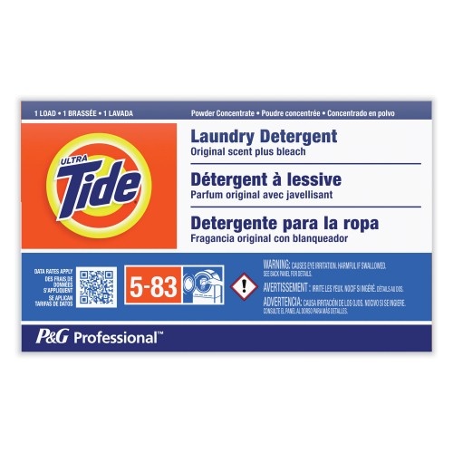 Tide Powder Laundry Detergent Plus Bleach, Original Scent, 1.4 Oz Vending Box, 156/Carton