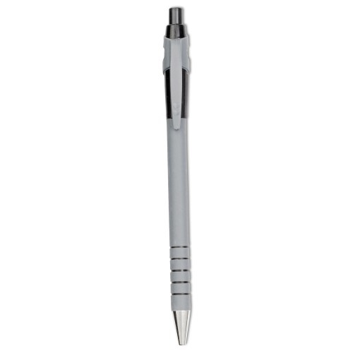 Paper Mate Flexgrip Ultra Ballpoint Pen, Retractable, Medium 1 Mm, Black Ink, Black/Gray Barrel, Dozen