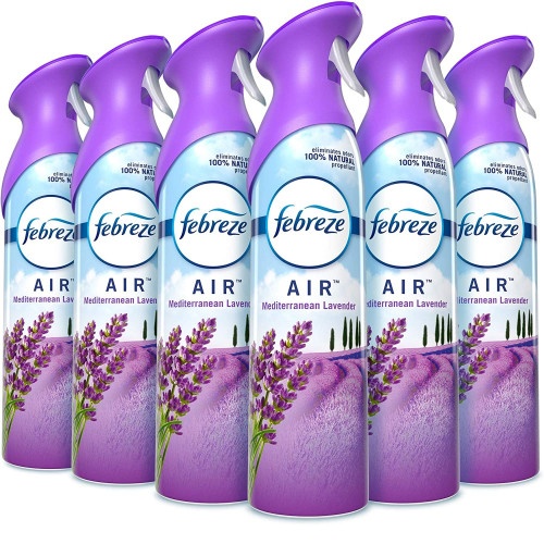 Febreze Air, Mediterranean Lavender, 8.8 Oz Aerosol Spray, 6/Carton