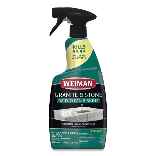 Weiman Granite Cleaner And Polish, Citrus Scent, 24 Oz Bottle