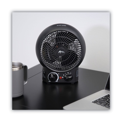 Alera Heater Fan, 1,500 W, 8.25 X 4.37 X 9.5, Black