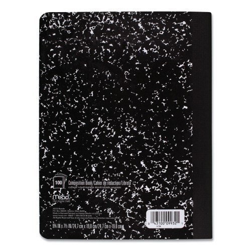 Mead Square Deal Composition Book, Wide/Legal Rule, Black, 9.75 X 7.5, 100 Sheets, 12/Pack