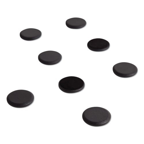 U Brands High Energy Magnets, Circle, Black, 1.25" Diameter, 8/Pack