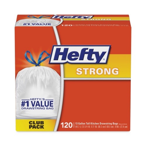 Buy Hefty Easy Flaps Tall Kitchen Trash Bag 13 Gal., White