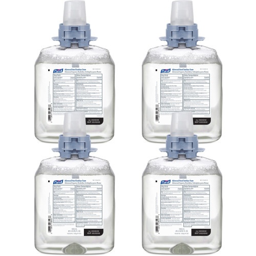 Purell Advanced Hand Sanitizer Foam, For Cs4 And Fmx-12 Dispensers, 1,200 Ml, Unscented, 4/Carton