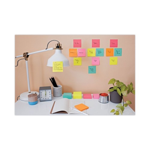 Post-It Note Pads Office Pack, 3 X 3, Canary/Miami, 90/Pad, 24 Pads/Pack