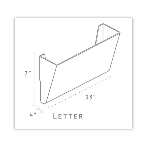 Storex Wall File, 3 Sections, Letter Size, 13" X 4" X 14", Smoke, 3/Set