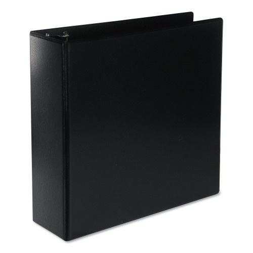 Universal Deluxe Round Ring View Binder, 3 Rings, 3" Capacity, 11 X 8.5, Black