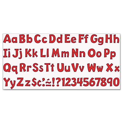Trend Ready Letters Playful Combo Set, Red, 4"H, 216/Set