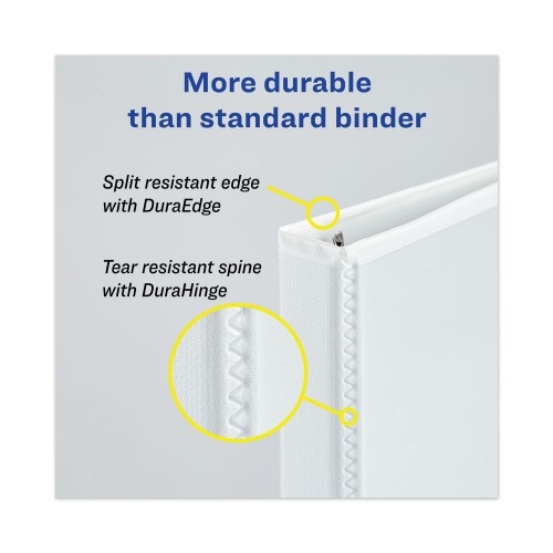 Avery Heavy-Duty View Binders, 3 Rings, 2" Capacity, 11 X 17, White