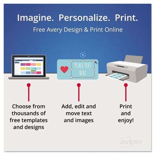 Avery Postcards For Inkjet/Laser Printers, 4 1/4 X 5 1/2, Ivory, 4/Sheet, 100/Box