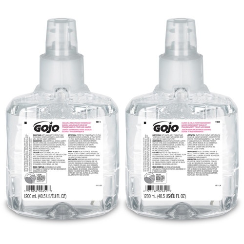 Clear And Mild Foam Handwash Refill, For Gojo Ltx-12 Dispenser, Fragrance-Free, 1,200 Ml Refill, 2/Carton